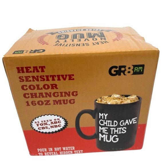 Heat Changing Ceramic Mug for Dad 16oz "MY FAVORITE CHILD GAVE ME THIS MUG ..." - Picture 5 of 6